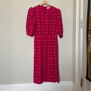 Vintage pink patterned dress